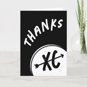 Cross Country THANKS XC Running Folded Thank You Card