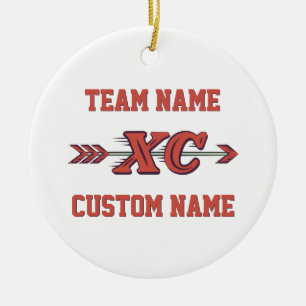 Cross Country XC Christmas Senior Night Team Ceramic Tree Decoration