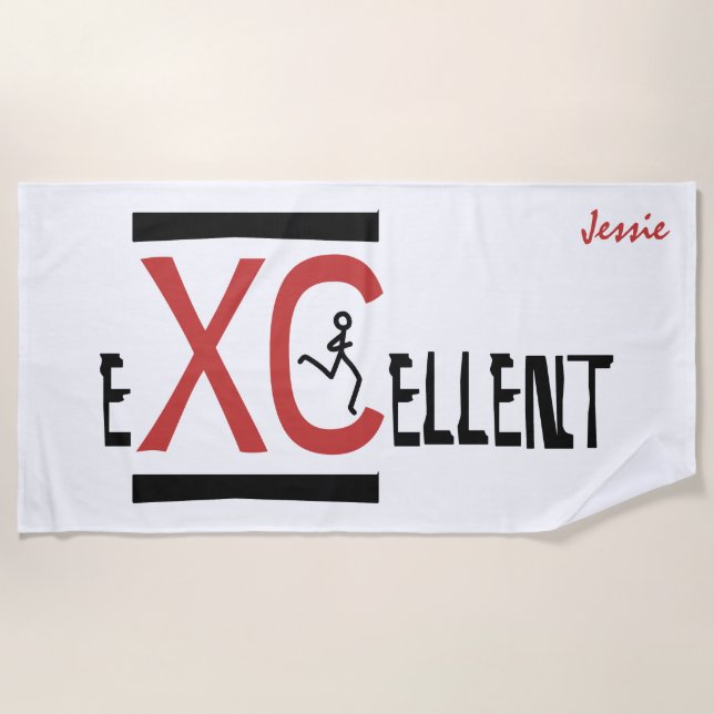Cross Country XC eXCellent Beach Towel (Front)