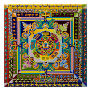 Cross Cultural mandala Poster