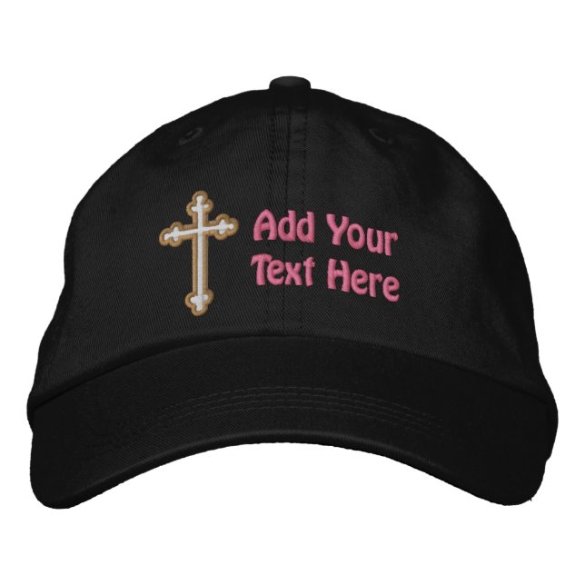 Cross -  Customise Embroidered Hat (Front)
