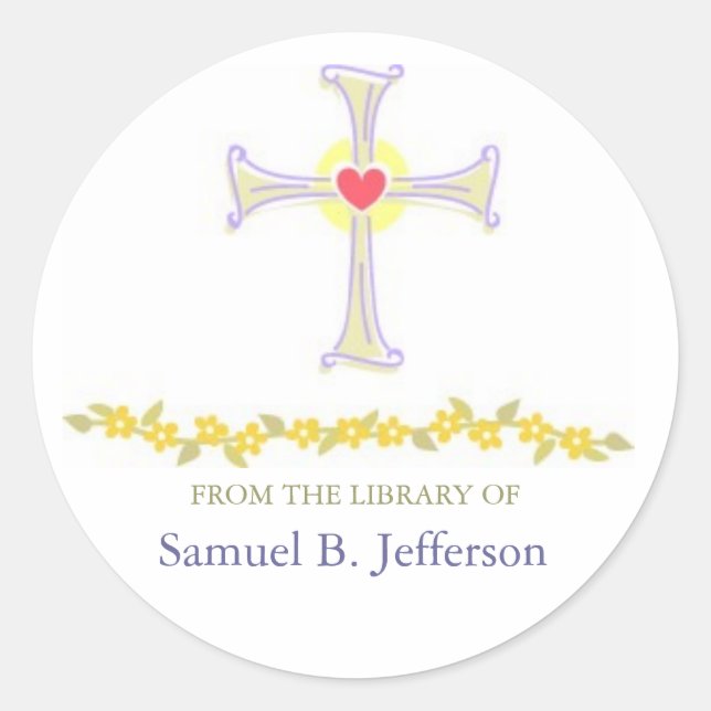 Cross Design Book labels (Front)