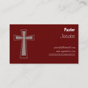 Cross Design, Pastor, Business Card