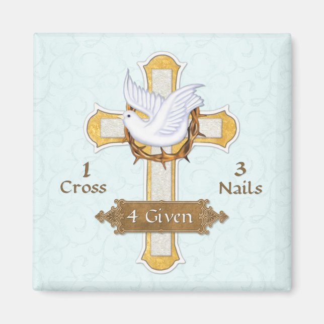 Cross Dove 4 Given Magnet (Front)