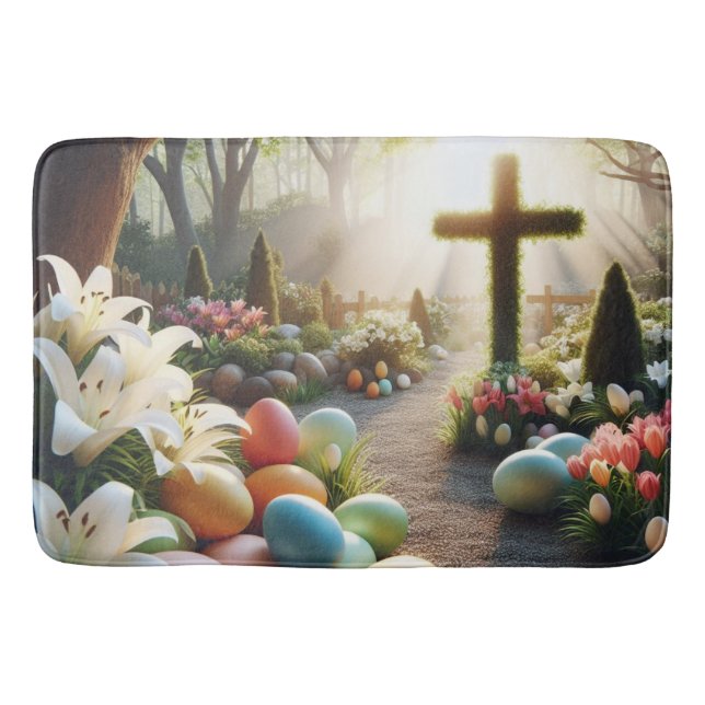 Cross/Easter egg/Lilly  Bath Mat (Front)