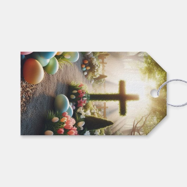 Cross/Easter egg/Lilly  Gift Tags (Front (Horizontal))