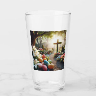 Cross/Easter egg/Lilly Glass