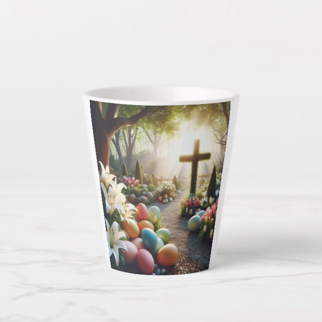 Cross/Easter egg/Lilly  Latte Mug (Front)