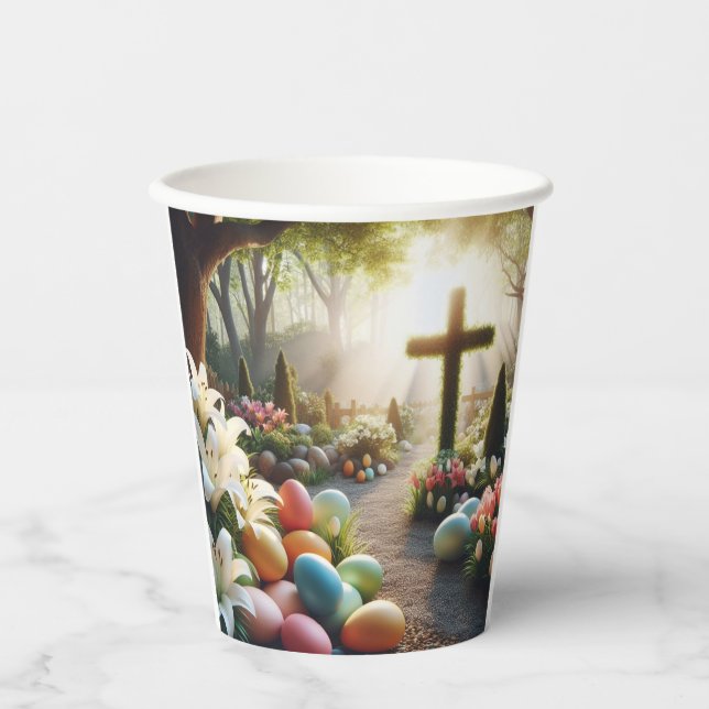 Cross/Easter egg/Lilly  Paper Cups (Front)