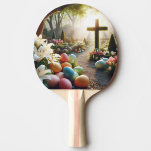 Cross/Easter egg/Lilly  Ping Pong Paddle