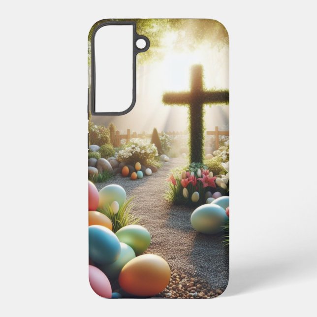 Cross/Easter egg/Lilly  Samsung Galaxy S22+ Case (Back)