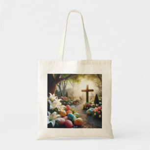 Cross/Easter egg/Lilly Tote Bag
