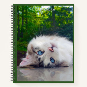 Cross-eyed cat notebook