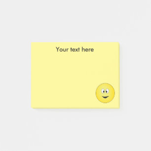 Cross Eyed  Yellow Face Personalised Post-it Notes