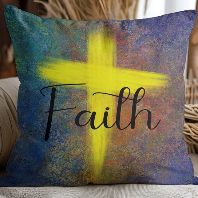 Cross Faith Script Blue Purple Cushion (Creator Uploaded)