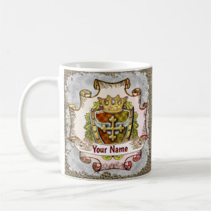 Cross Family Crest Surname Coffee Mug