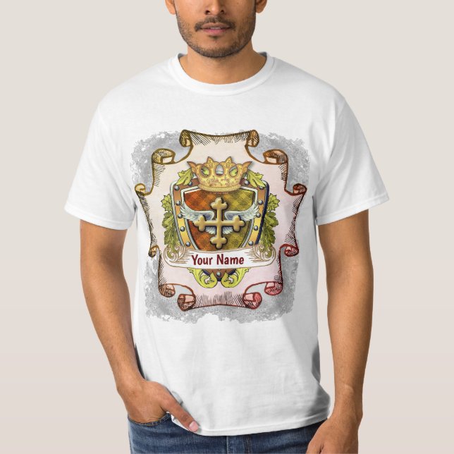 Cross Family Crest  Surname  T-Shirt (Front)