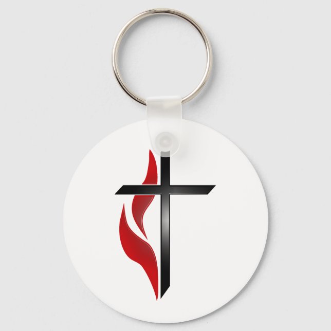 CROSS & FLAME KEY RING (Front)