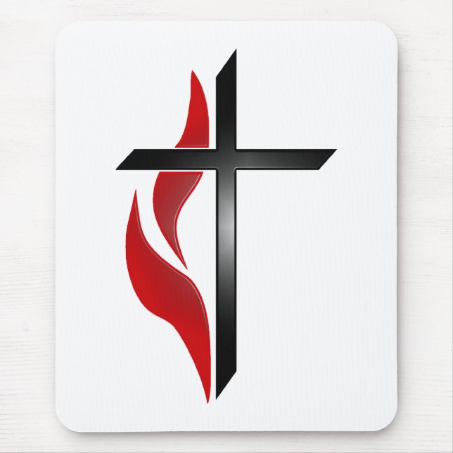 CROSS & FLAME MOUSE PAD (Front)