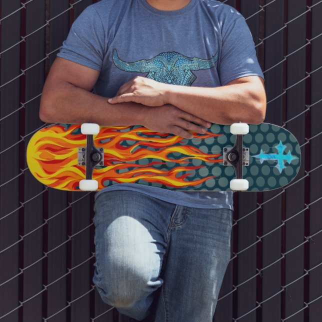 Cross Flames Skateboard (Outdoor 3)