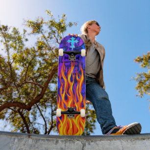 Cross Flames Skateboard