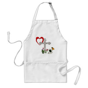Cross Flower Christina gifts Standard Apron