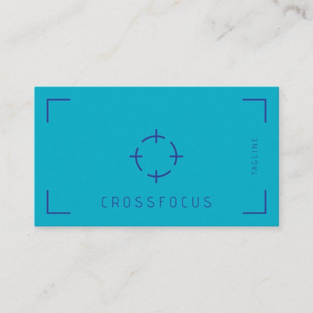 Cross Focus logo business card template (Front)