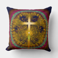 Cross fractal art round composition