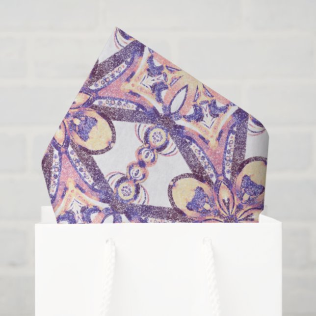 Cross geometric pattern - ceramic tile imitation tissue paper (Gift Bag)