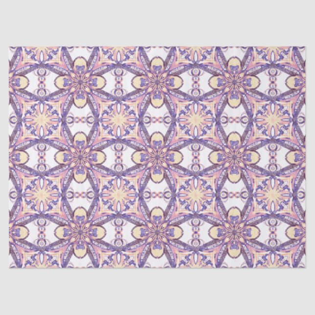 Cross geometric pattern - ceramic tile imitation tissue paper (Front)