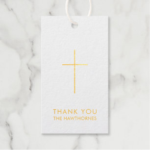 Cross Gold Gift Tags