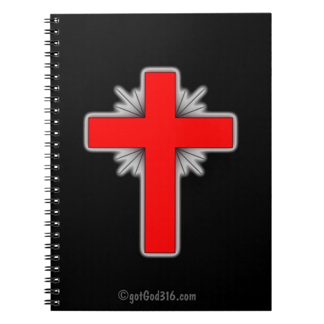 Cross gotGod316.com Spiral Notebook (Front)