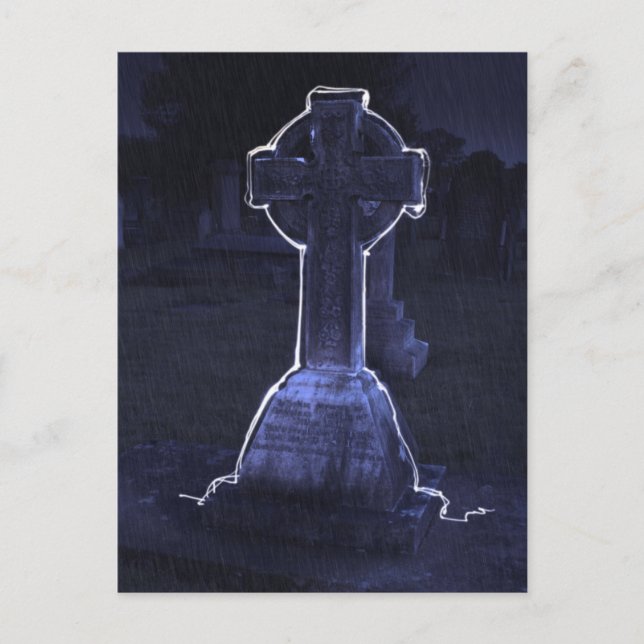Cross Gravestone Postcard (Front)