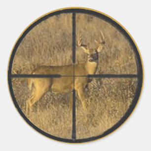 CROSS HAIRS. CLASSIC ROUND STICKER