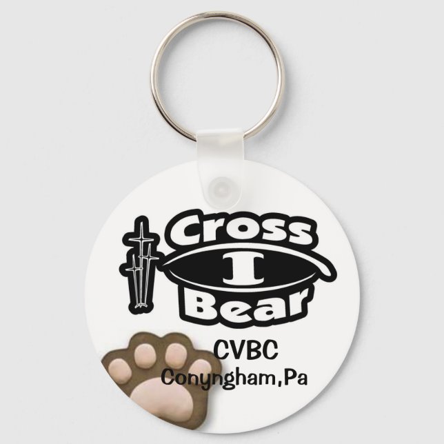 Cross I Bear Keychain (Front)