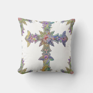 Cross in pride colours cushion
