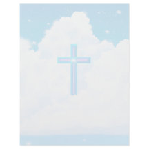 Cross in the Clouds -  8.5" x 11" Stationery Sheet