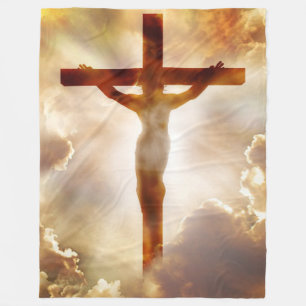 CROSS in the CLOUDS Fleece Blanket