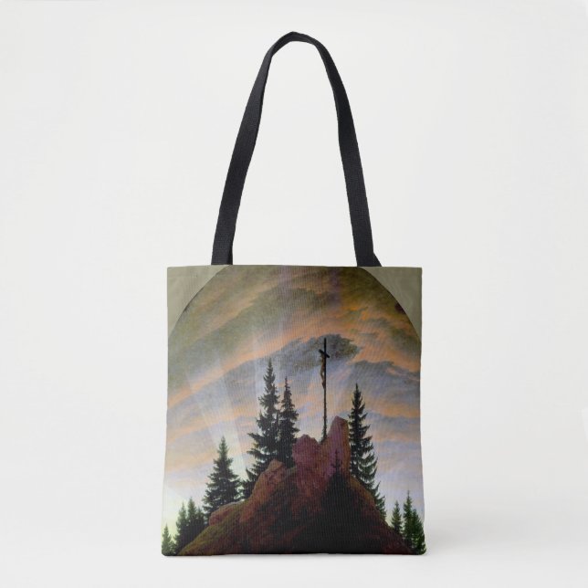 Cross in the Mountains, Friedrich Tote Bag (Front)