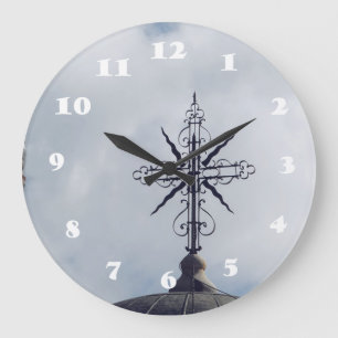 Cross in the Skies Wall Clock