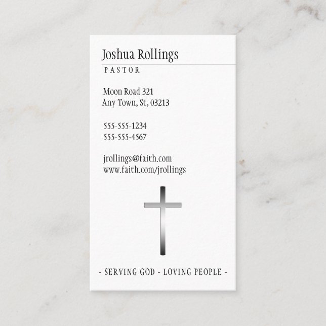 Cross | Inspirational Business Card (Front)