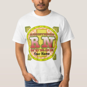 Cross Letters  RN  nurse t-shirt