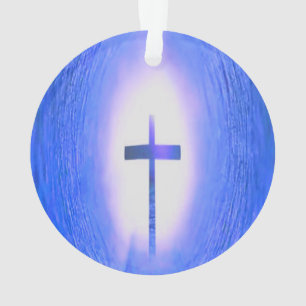 Cross Light Tunnel Christian Love Jesus Ornament