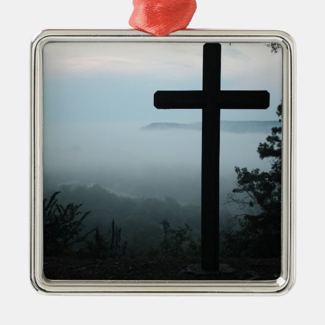cross metal tree decoration (Front)
