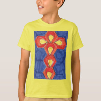 Cross Motif Children's Basic Ringer T-Shirt