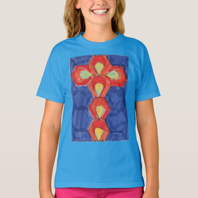 Cross Motif Children's Sport-Tek Competitor Tee (Front)