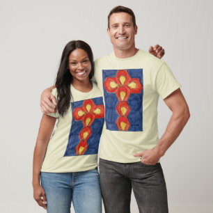 Cross Motif Men's Raglan Baseball T-Shirt