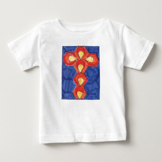 Cross Motif Toddler's Ruffle Tee (Front)