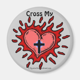 Cross my heart Christian Symbol Magnet