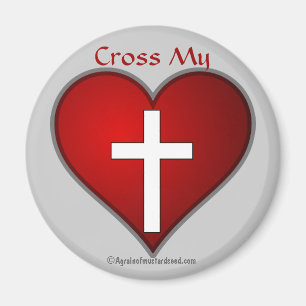 Cross my heart Christian Symbol Magnet